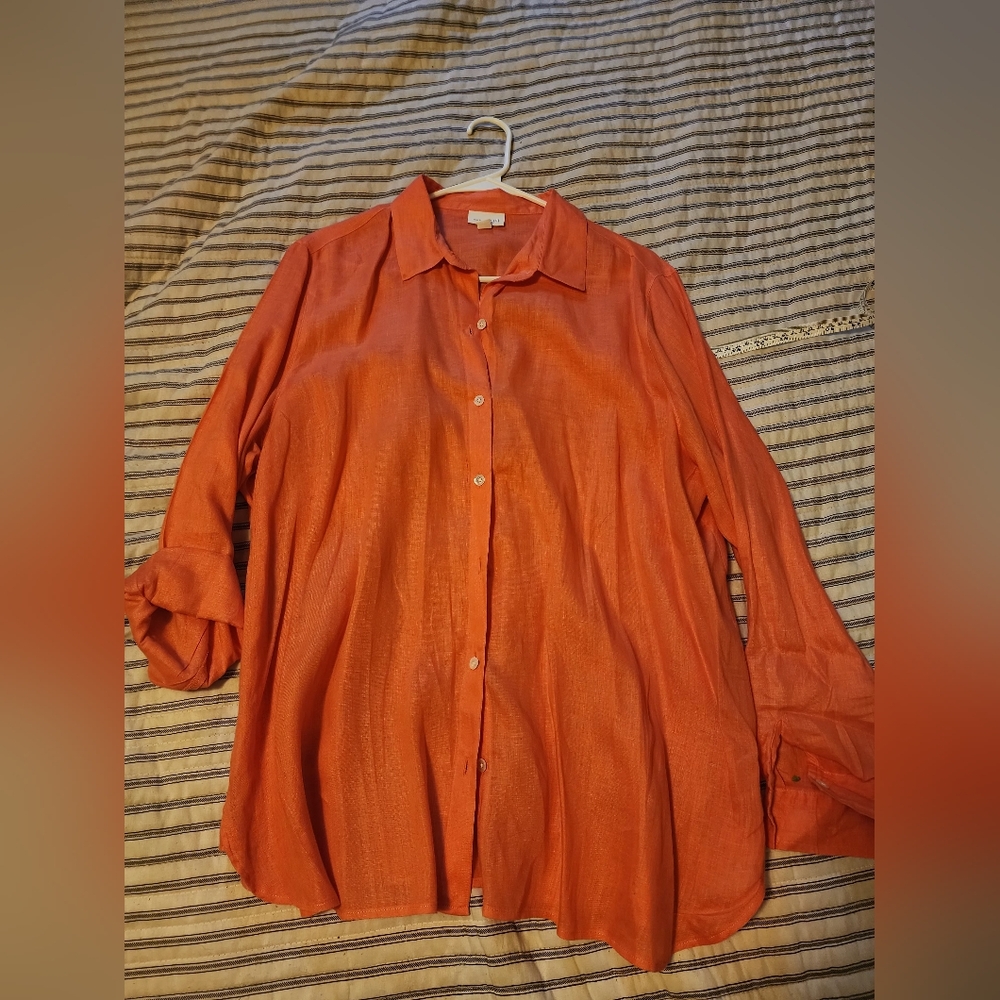 Jjill linen button up
